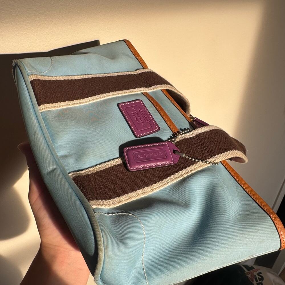 Coach Vintage Mini Hampton Bag Tote Y2K Colorblock - Picture 5 of 12